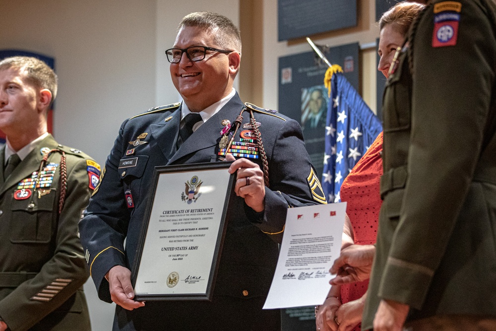 82nd Airborne Division February Retirement Ceremony