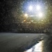 Snow removal operations after dark at Fort McCoy