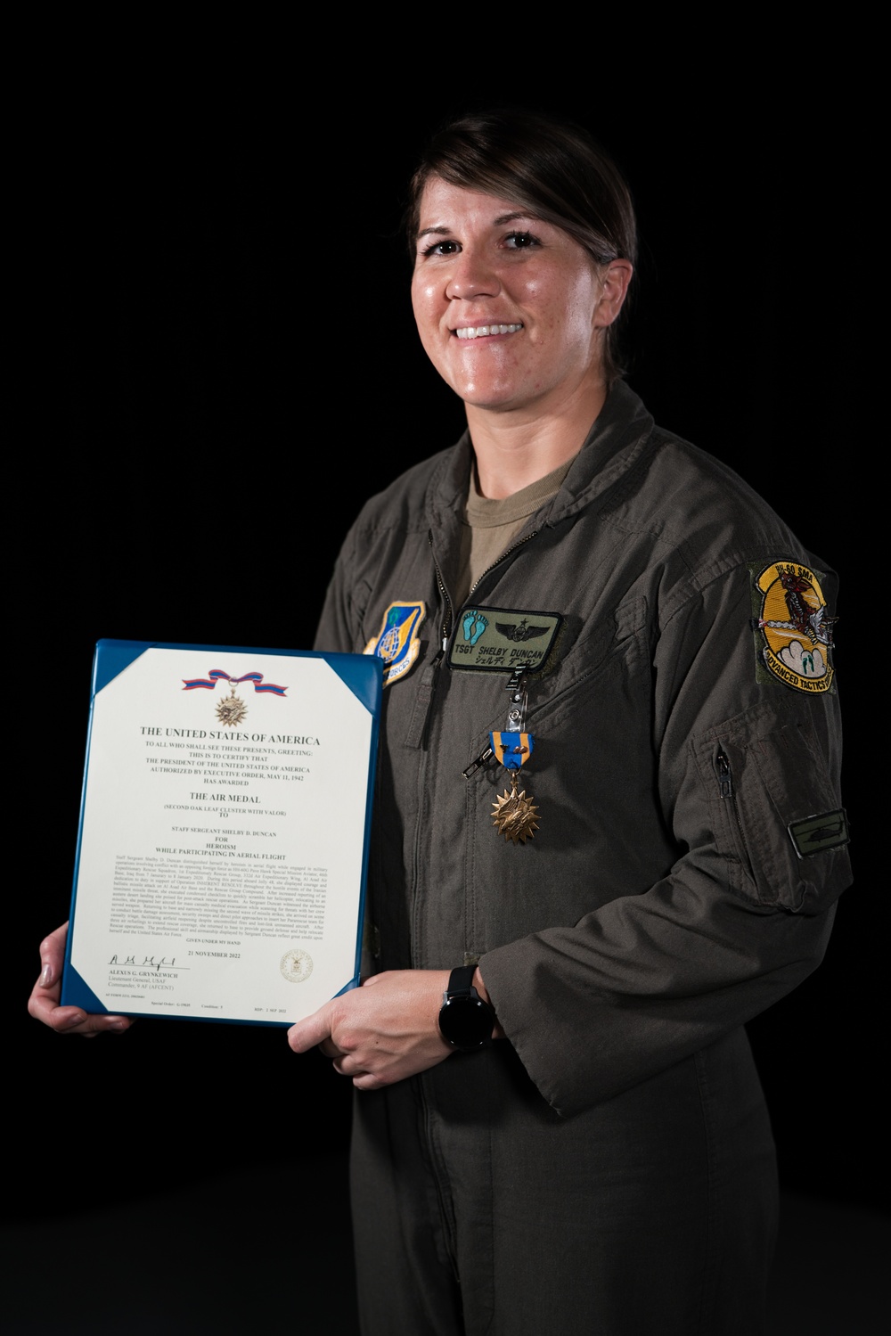33rd RQS Airmen awarded for heroism during Al Asad ballistic missile attack