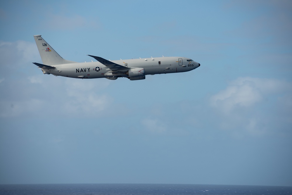 P-8 Flies By Nimitz