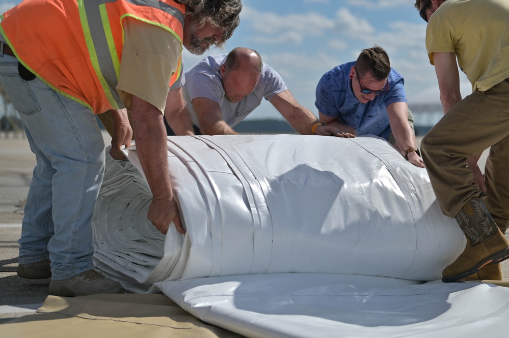 Sunshade renovations to protect Moody A-10s