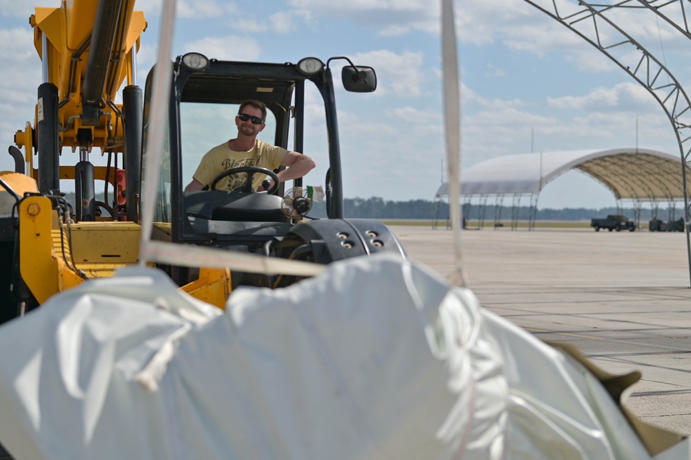 Sunshade renovations to protect Moody A-10s