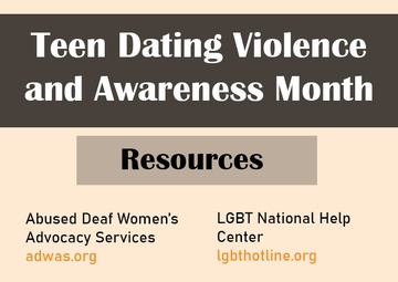 Teen Dating Violence and Awareness Month