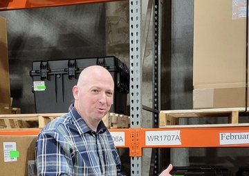 Jeske in warehouse