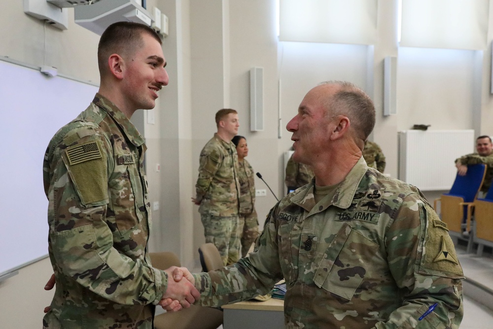 III Armored Corps Command Sergeant Major Burgoyne Visits Poland