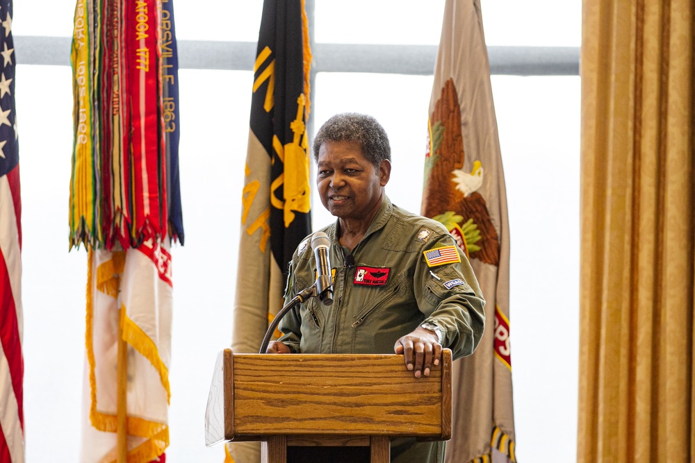 Vietnam War Veteran Tony Marshall Speaks During Black History Observance