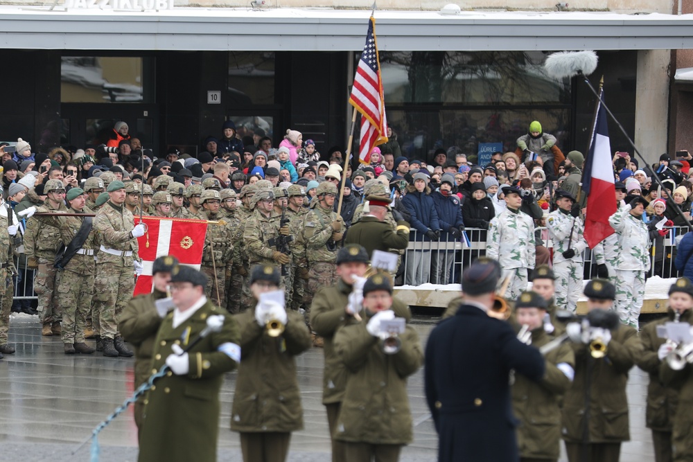 U.S. Army marches in Estonian Independence Day