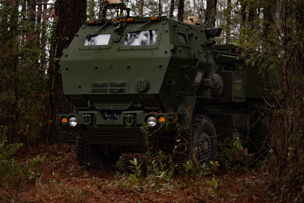 HIMARS set security during Live Fire Raid