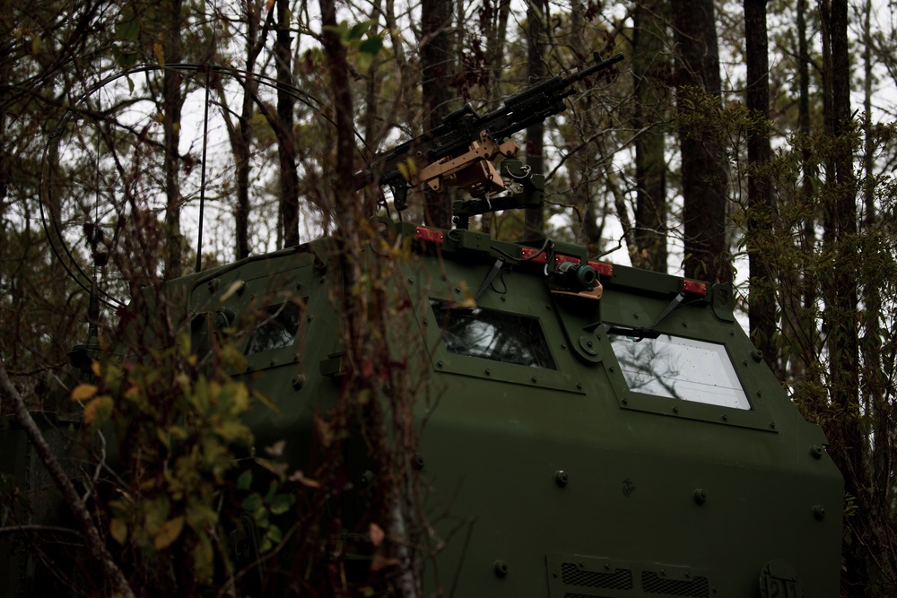 HIMARS set security during Live Fire Raid