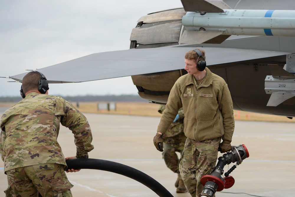 177th Fighter Wing Hosts Air Mobility Command Units For Integrated Combat Turnaround Training