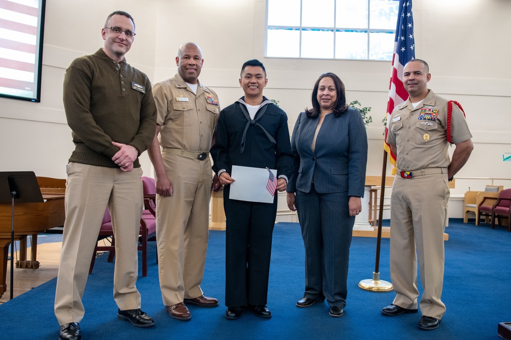 Naturalization Ceremony at US Navy Recruit Training Command