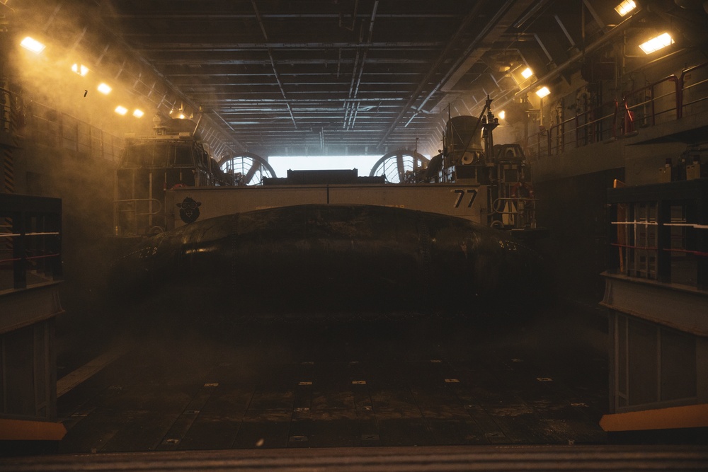 US Naval LCAC Transport U.S. Marines to Shore 