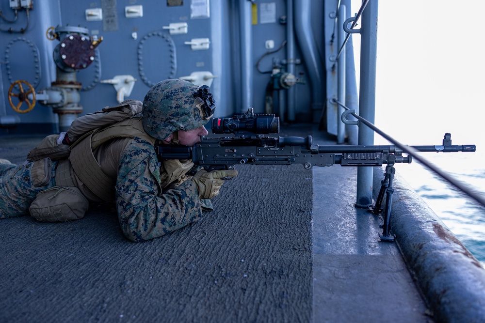 U.S. Marines and Sailors conduct a Strait Transit Exercise