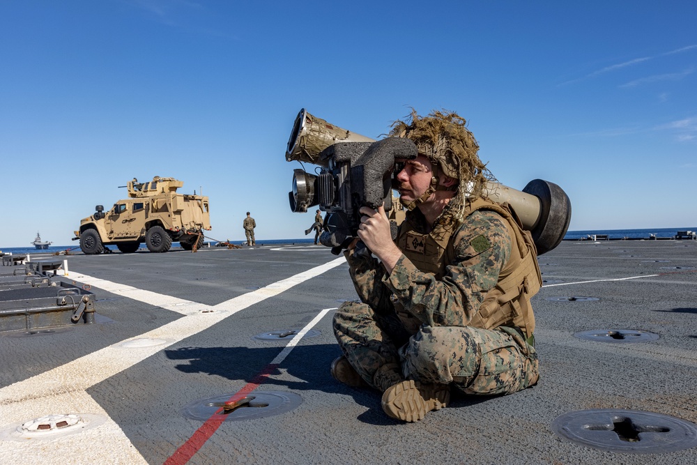 U.S. Marines and Sailors conduct a Strait Transit Exercise