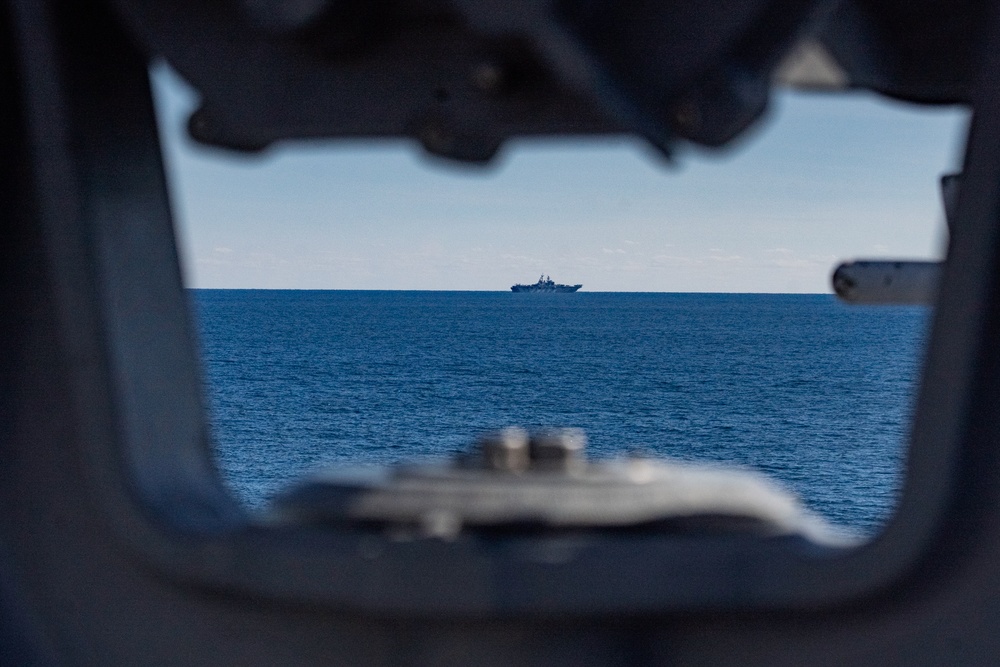 U.S. Marines and Sailors conduct a Strait Transit Exercise