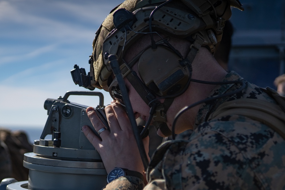 U.S. Marines and Sailors conduct a Strait Transit Exercise