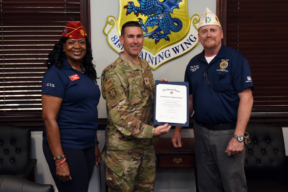 American Legion representatives visit Keesler AFB