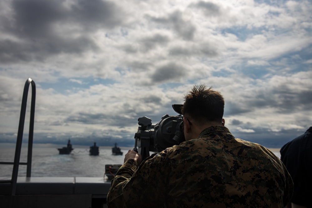 Bataan Amphibious Ready Group replenishment at-sea during PMINT