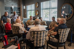 U.S. Marines with Recruiting Station Fort Lauderdale honor Marine veterans at Iwo Jima Luncheon