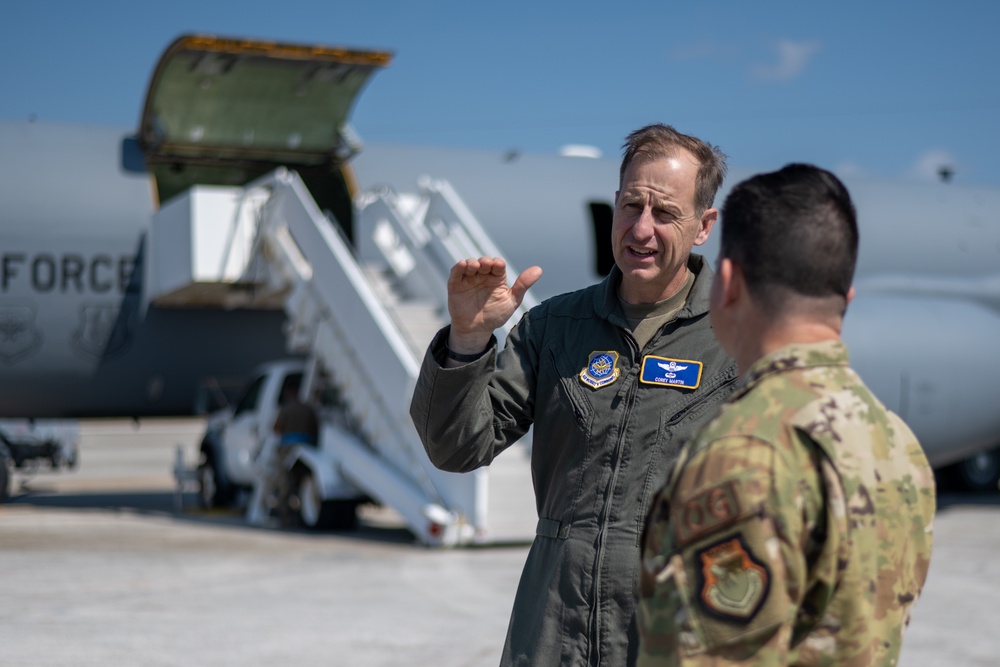 18th Air Force command team connects with MacDill Airmen