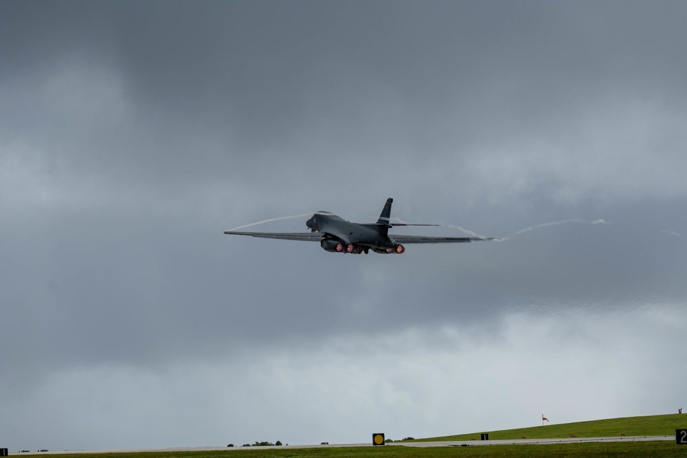 U.S. Air Force B-1B Lancer conducts Bomber Task Force mission