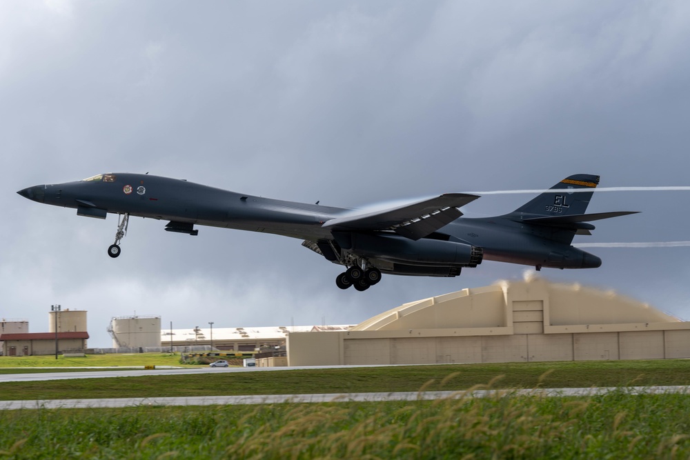 U.S. Air Force B-1B Lancer conducts Bomber Task Force mission