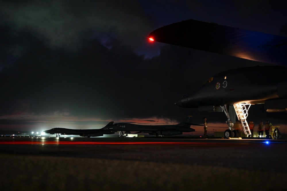 U.S. Air Force B-1B Lancer conducts Bomber Task Force mission