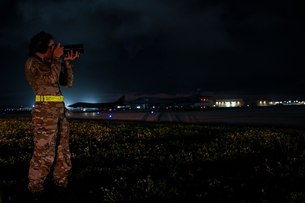 U.S. Air Force B-1B Lancer conducts Bomber Task Force mission