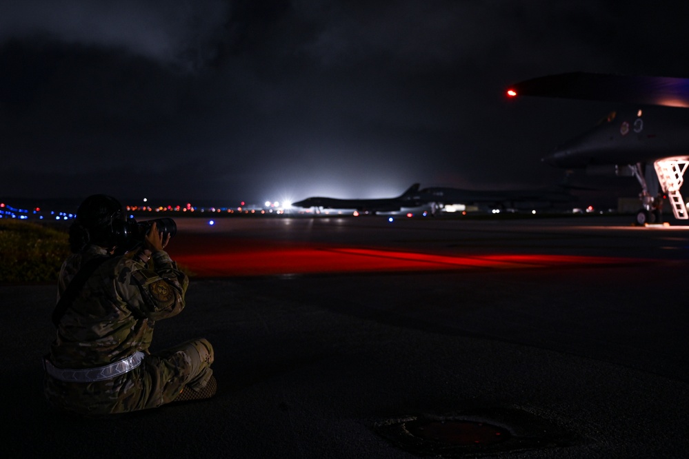 U.S. Air Force B-1B Lancer conducts Bomber Task Force mission