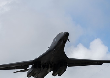 B-1B Lancers depart in support of Bomber Task Force mission
