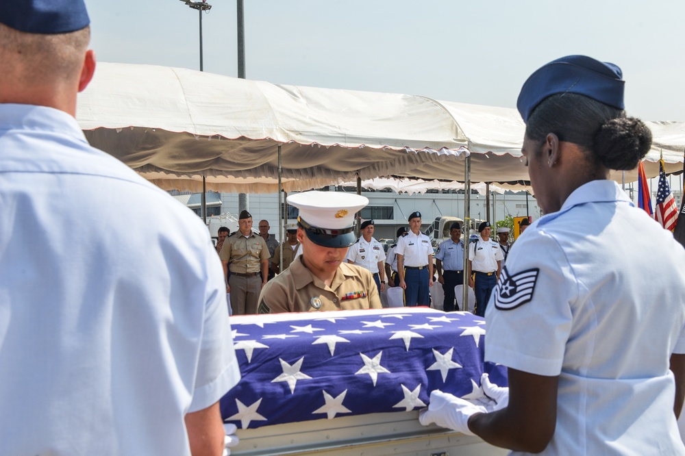 DPAA Personnel Conduct Repatriation Ceremony in LPDR