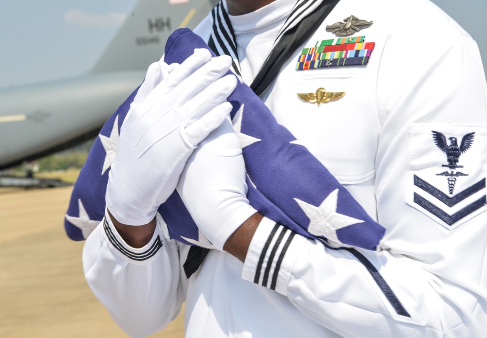 DPAA Personnel Conduct Repatriation Ceremony in LPDR