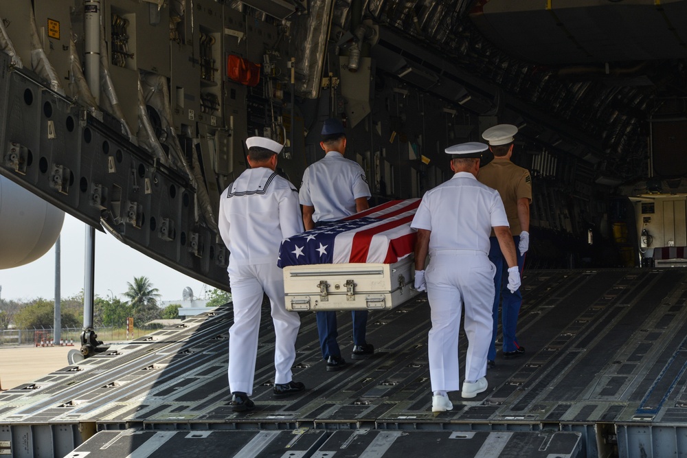DPAA Personnel Conduct Repatriation Ceremony in LPDR