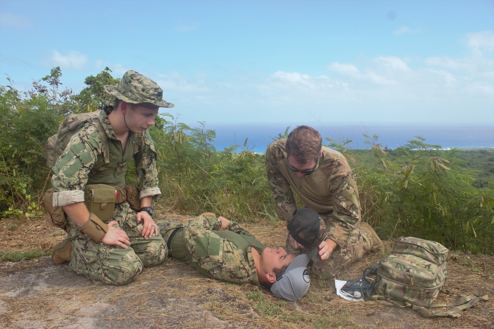 EODMU5 Medical Conducts Prolonged Casualty Care Scenario during COPE NORTH 23
