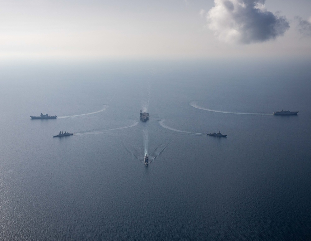 USS George H.W. Bush (CVN 77) Participates in Multicarrier Operations