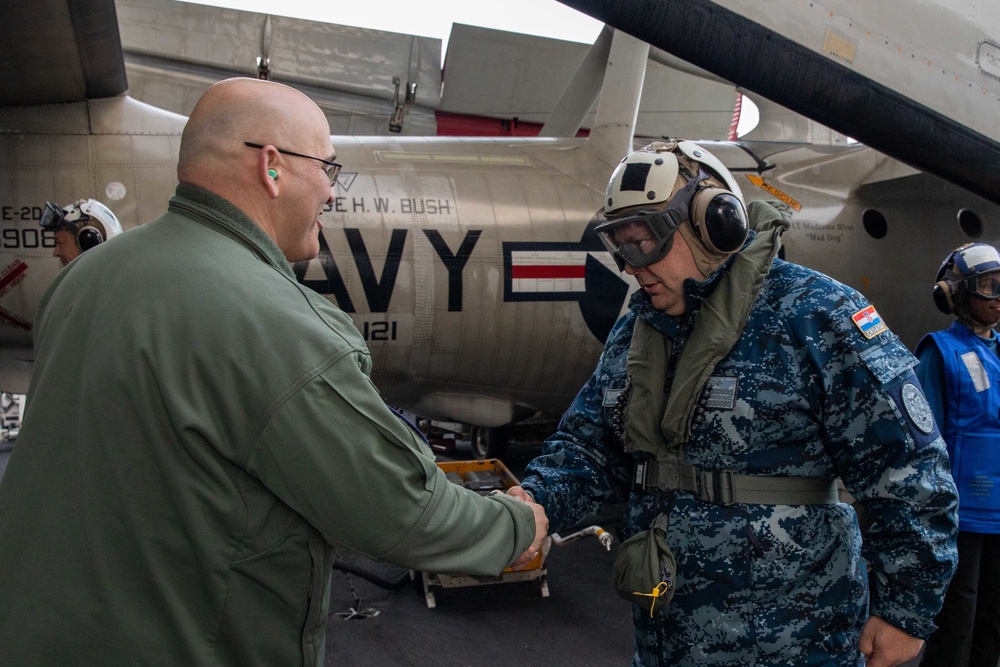 USS George H.W. Bush (CVN 77) Participates in Multicarrier Operations