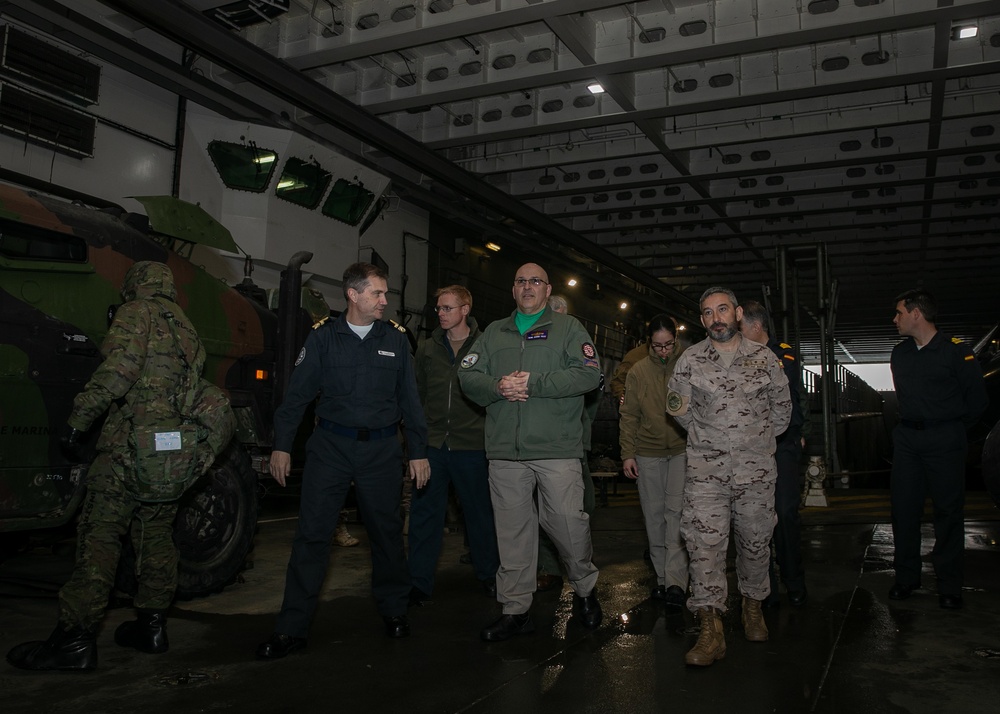 Carrier Strike Group (CSG) 10 Visits Spanish Navy Ship ESPS Juan Carlos 1 (LHD 61)