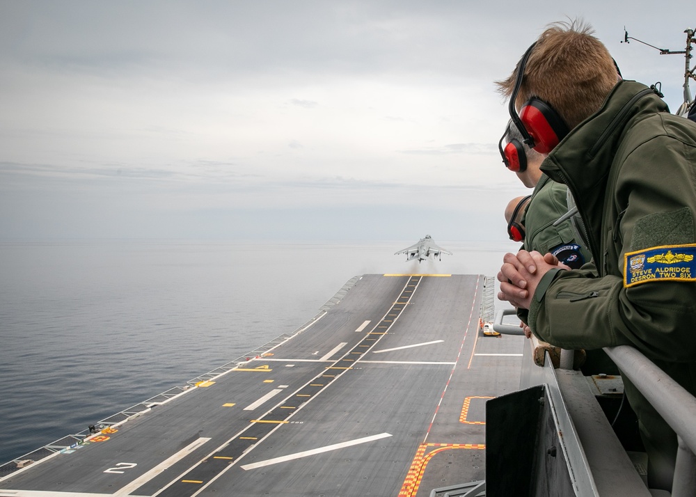 Carrier Strike Group (CSG) 10 Visits Spanish Navy Ship ESPS Juan Carlos 1 (LHD 61)