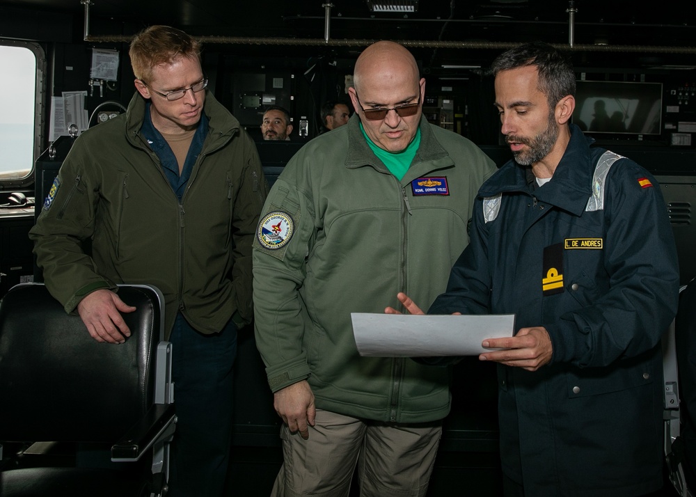 Carrier Strike Group (CSG) 10 Visits Spanish Navy Ship ESPS Juan Carlos 1 (LHD 61)