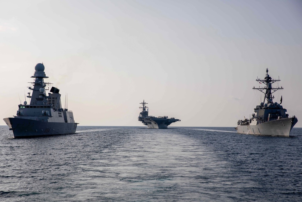 The George H.W. Bush Carrier Strike Group Participates in Multi-Carrier Exercise