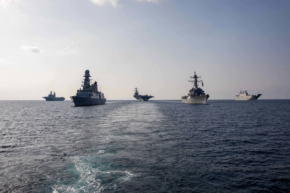 The George H.W. Bush Carrier Strike Group Participates in Multi-Carrier Exercise