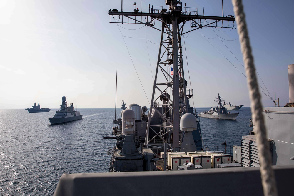 The George H.W. Bush Carrier Strike Group Participates in Multi-Carrier Exercise