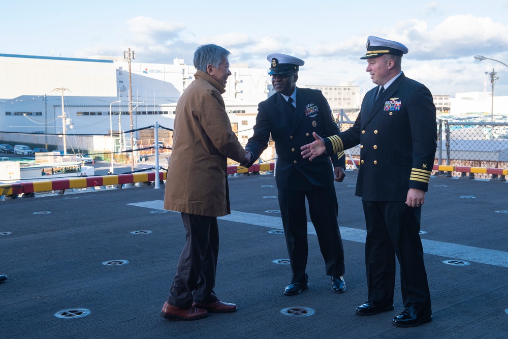 USS America Conducts Ship Tour