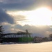 Sun sets on another day of brigade headquarters construction at Fort McCoy