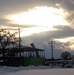 Sun sets on another day of brigade headquarters construction at Fort McCoy