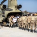 U.S. CH-47F Chinook delivers humanitarian aid supplies to Samandağ, Turkiye