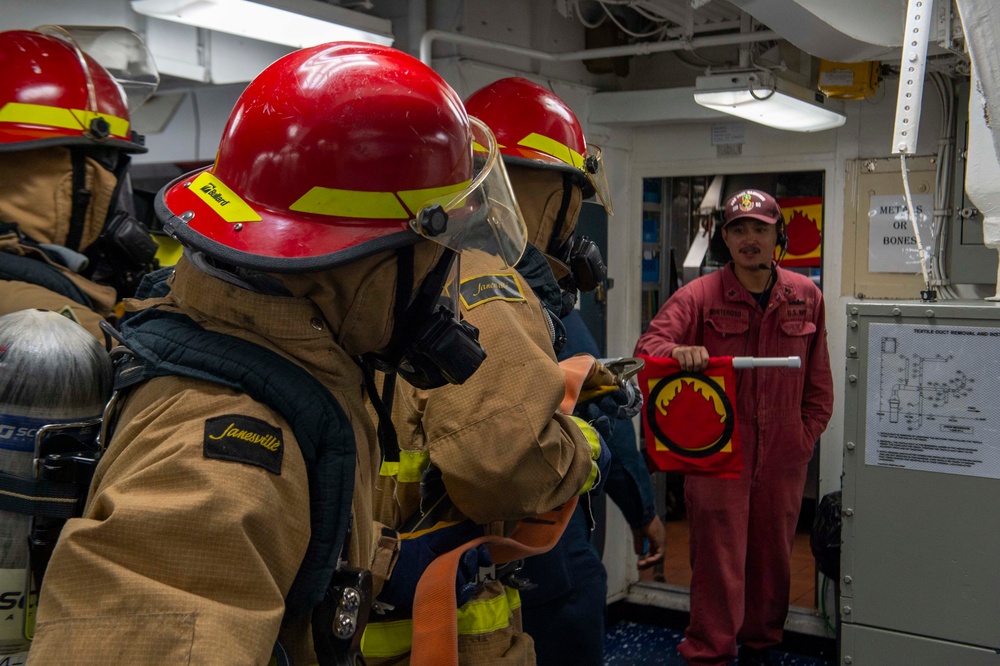 USS Paul Hamilton General Quarters Drill
