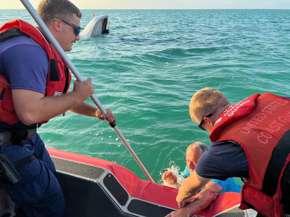 Coast Guard Station personnel rescue two mariners