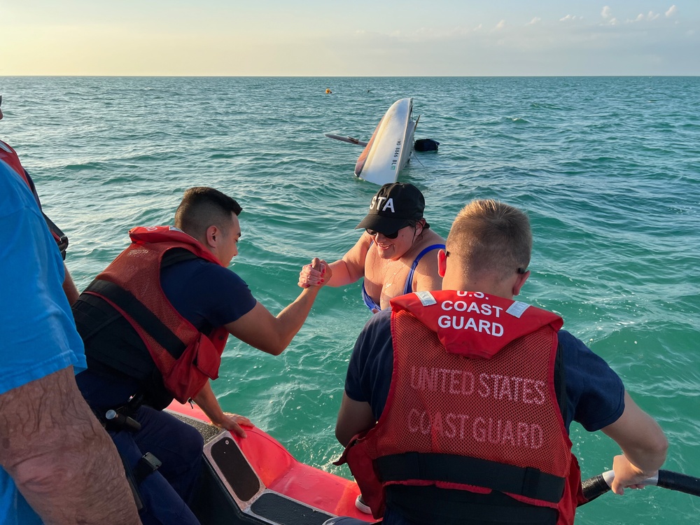 Coast Guard Station personnel rescue two mariners