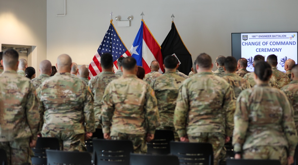 190th Engineer Battalion change of command